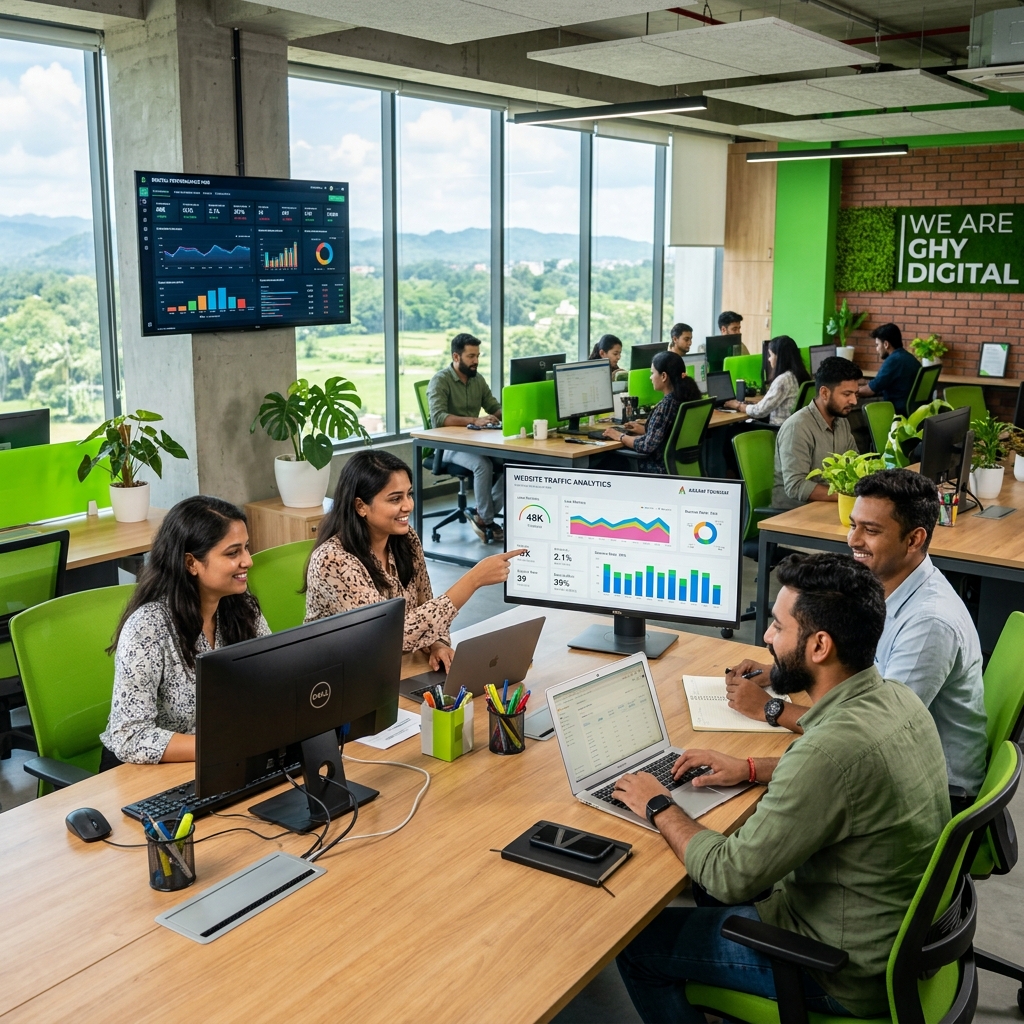 DMAIG Digital Marketing Agency Team working in Guwahati Office